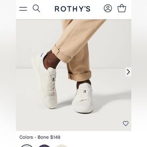 Rothy's Mens The RS02 Knit Unisex Sneakers Bone Size 11.5M/13 Wmns Mew W/O Box
